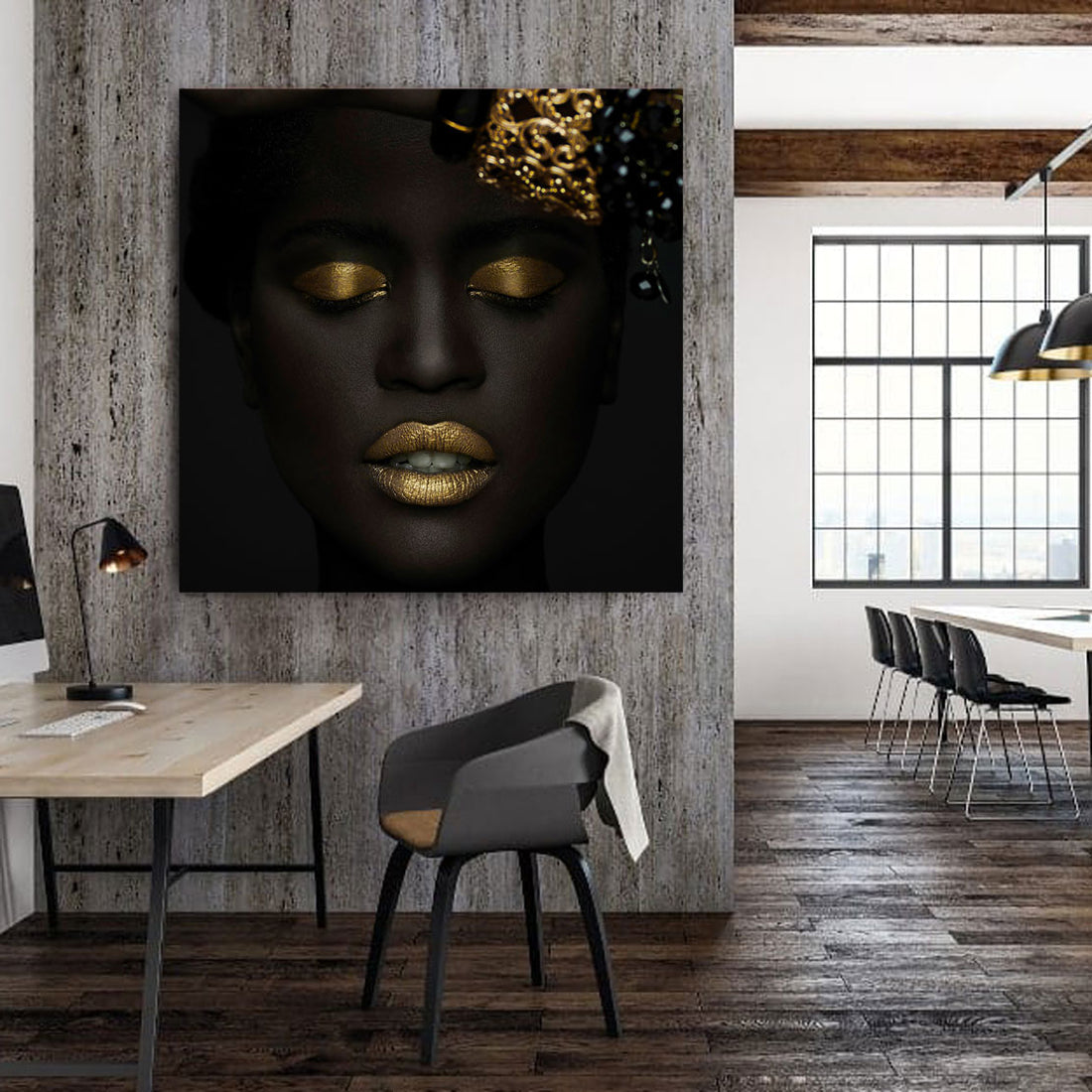 Wandbild afrikanische Frau Gesicht Schönheit aus Afrika