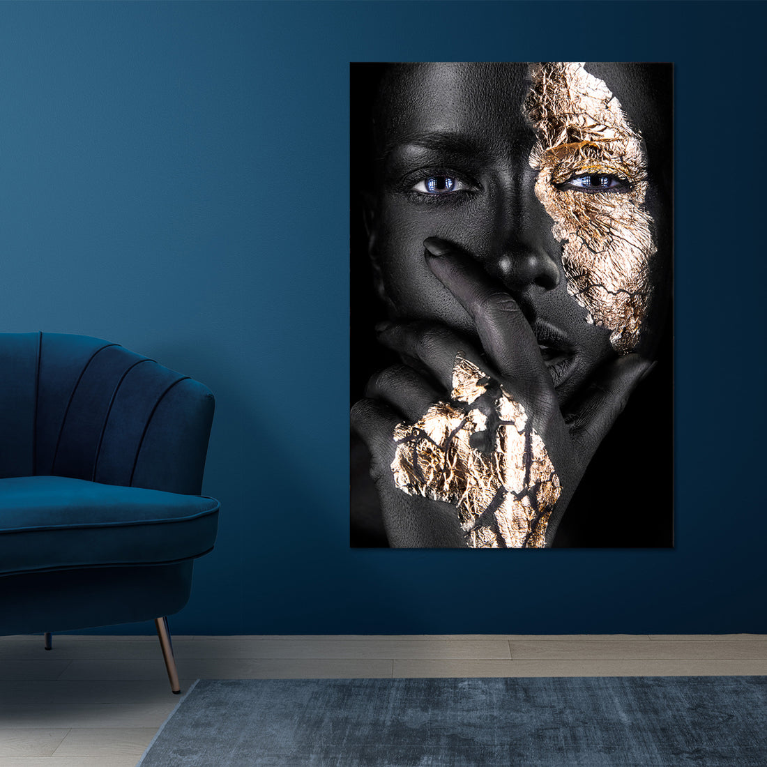 Wandbild afrikanische Frau Blue Eyes