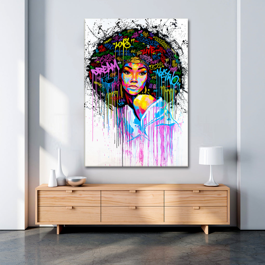 Wandbild afrikanische Frau Pop Art African Look