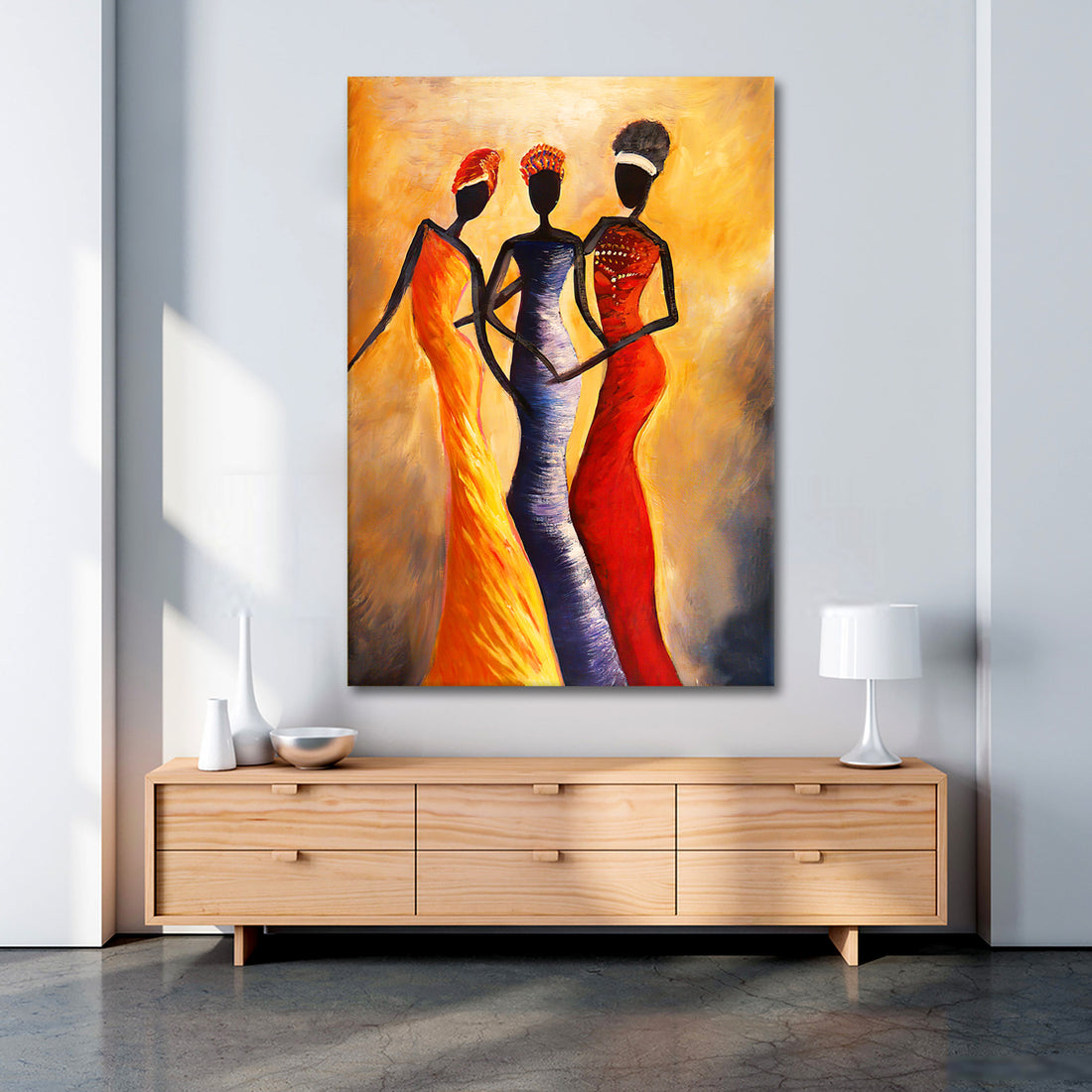 Wandbild afrikanische Frauen afrikanische Eleganz Abstract Style