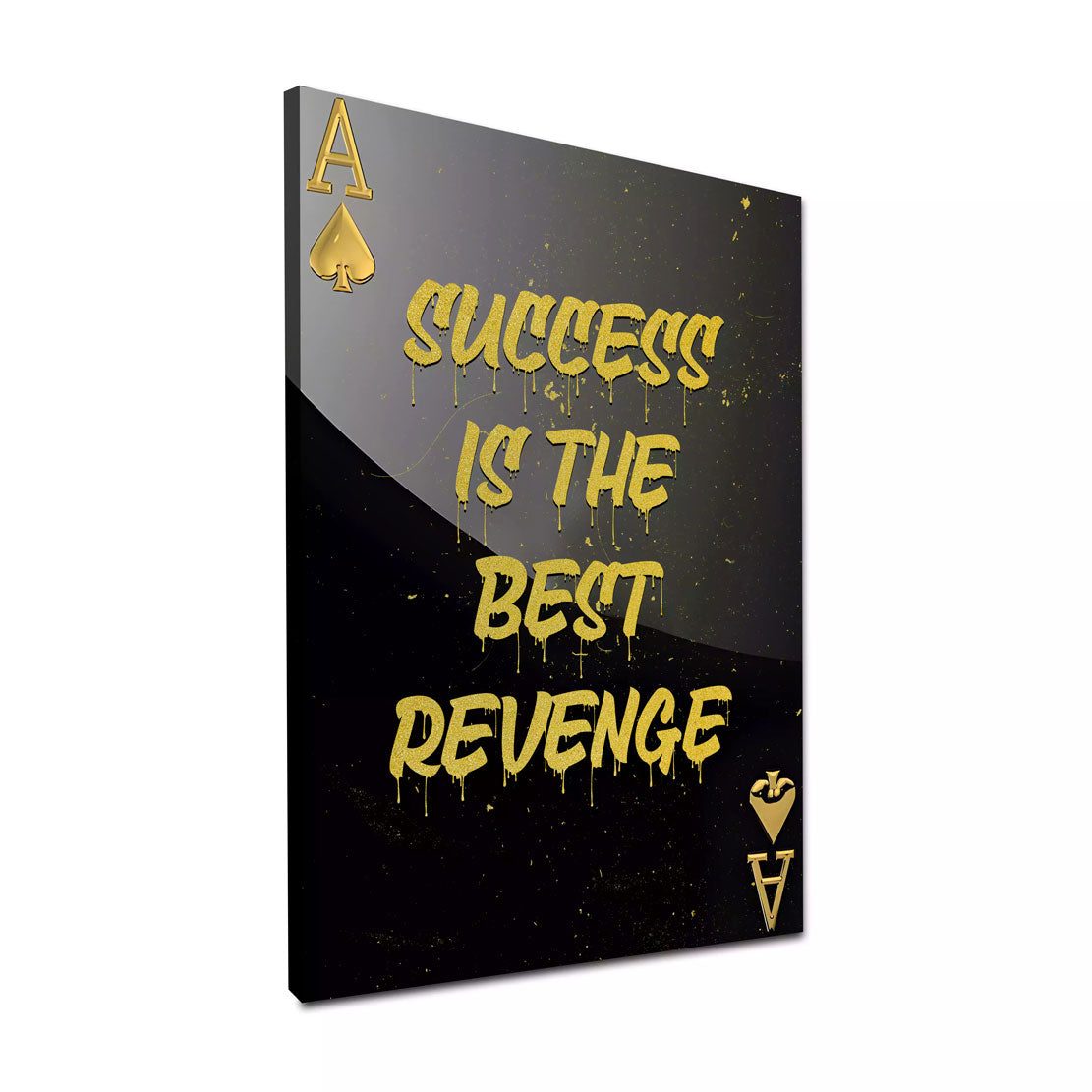 Wandbild Ass Poker Karte mit Motivationstext
