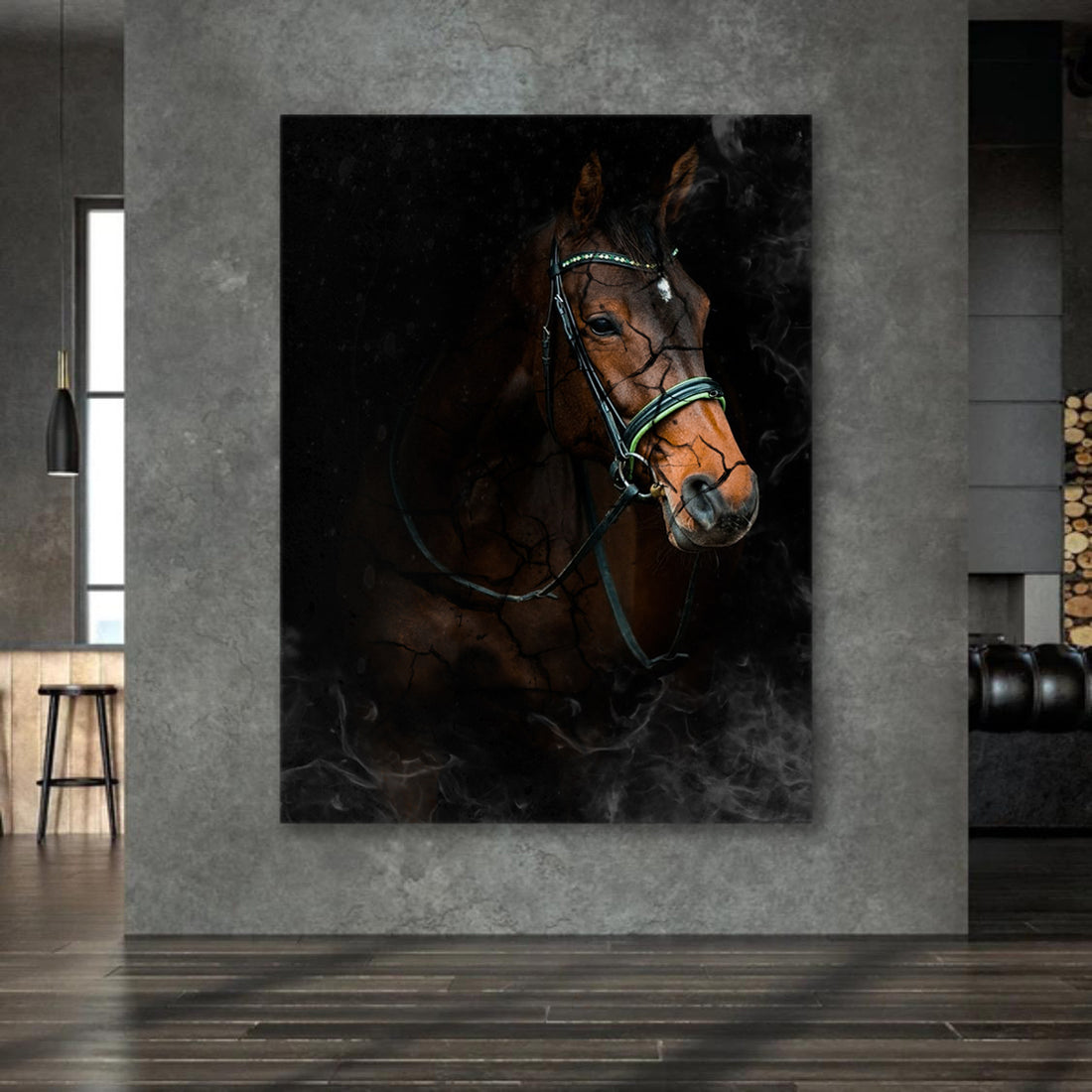 Wandbild braunes Pferd Modern Style