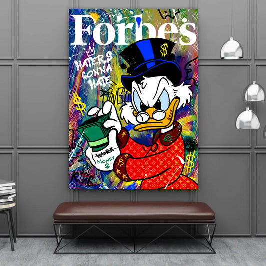 Rich Duck Pop Art Style Wandbild