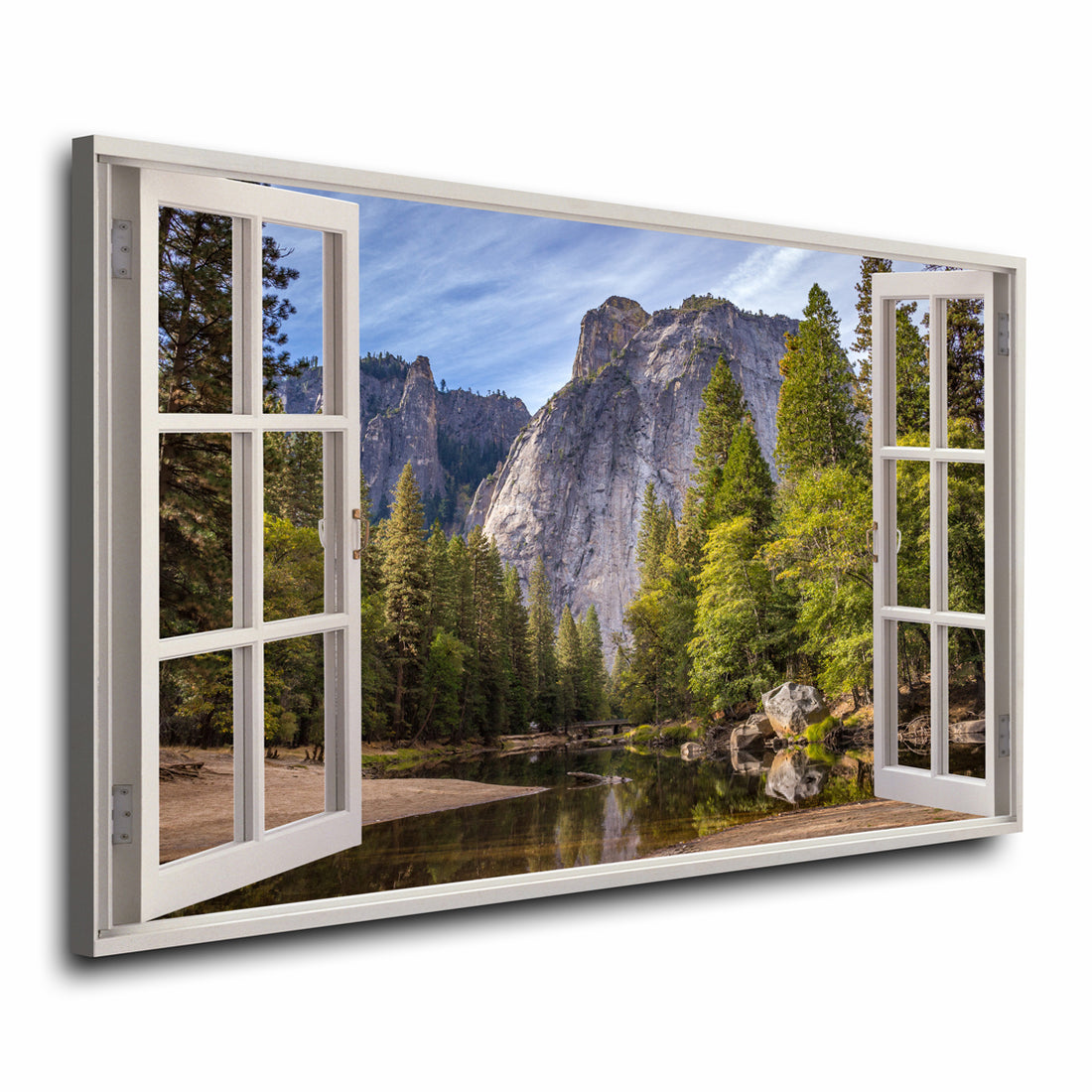Wandbild Fenster Natur Mountain Style