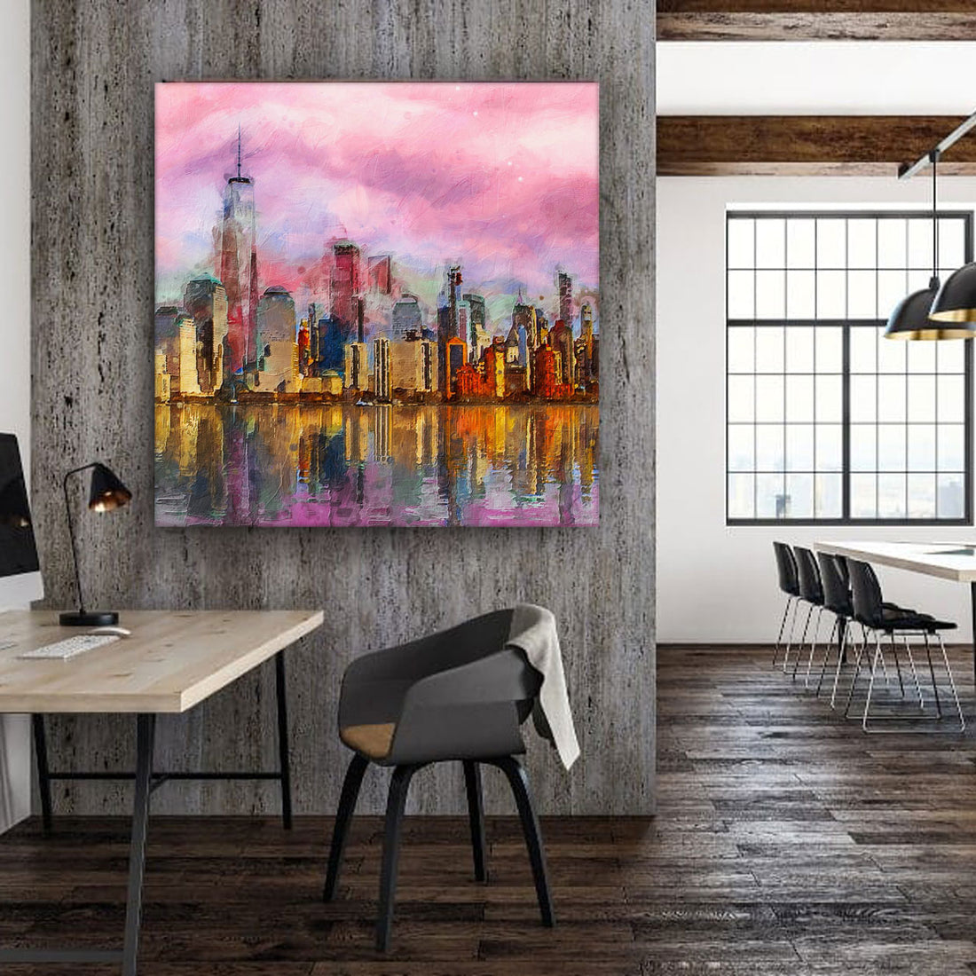 Wandbild Manhattan NY Skyline Colour Style, USA