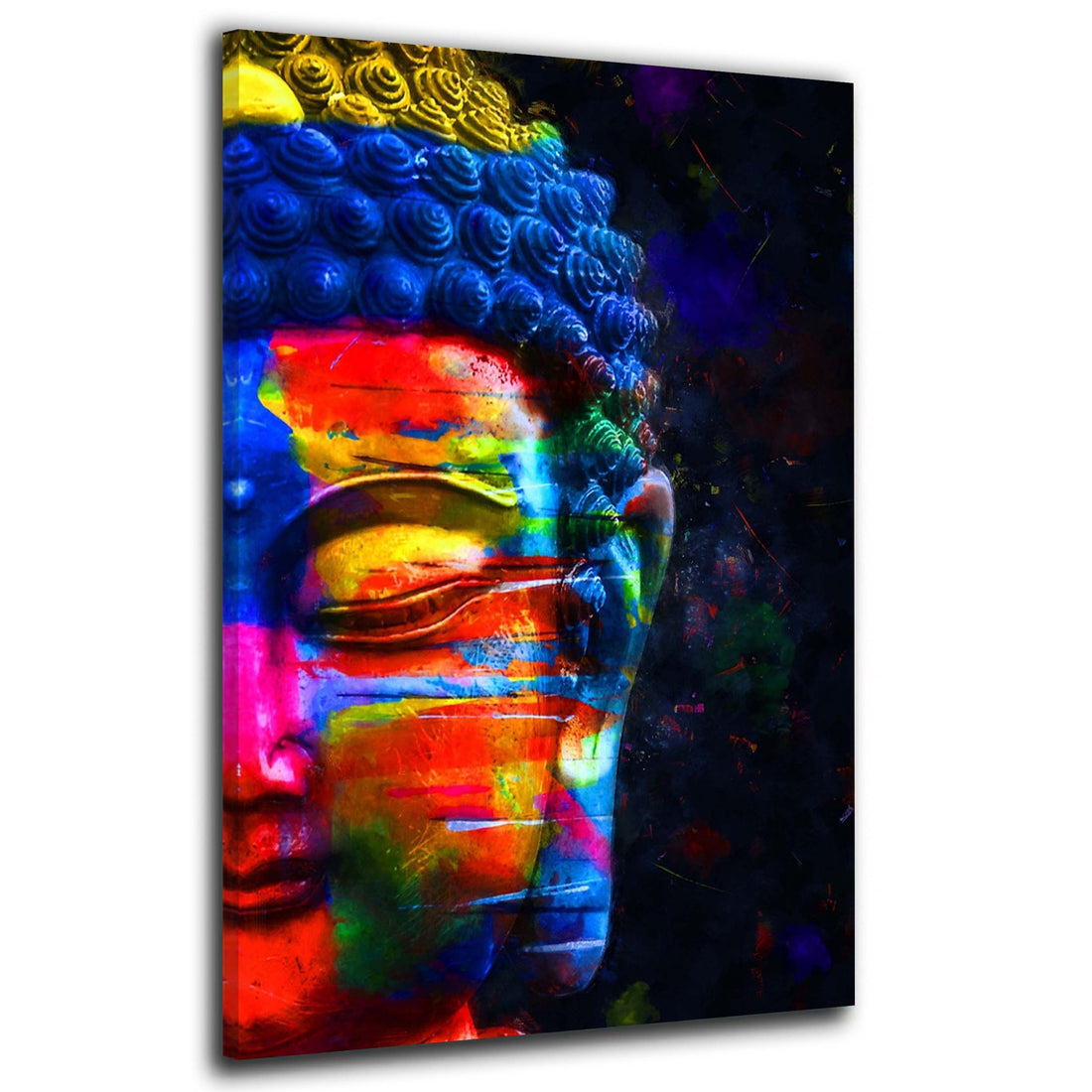 Wandbild Meditation Buddha Pop Art Colour Blue Edition