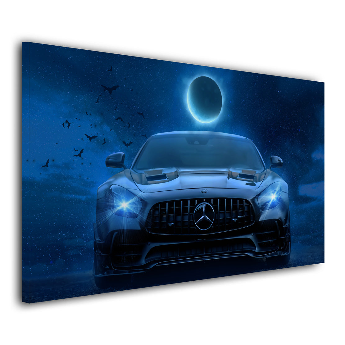 Sportwagen Dark Style Auto Wandbild Leinwandbild