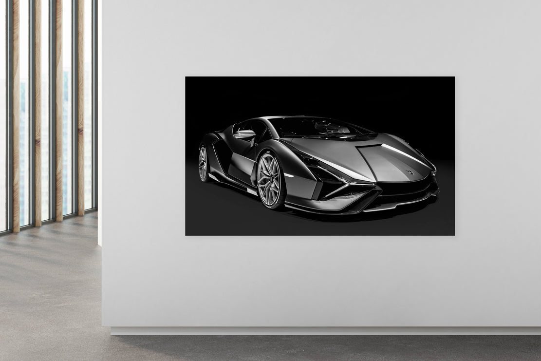 Wandbild Sportwagen Sián Black Style