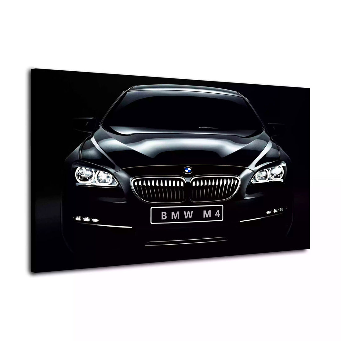 Wandbild Kunstwerk Sportwagen BMW M4 schwarz Black Edition