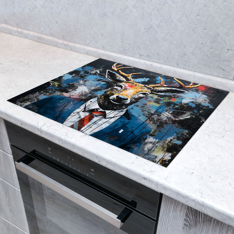 Tiere im Anzug – humorvolle Vinyl-Herdabdeckplatten mit Stil