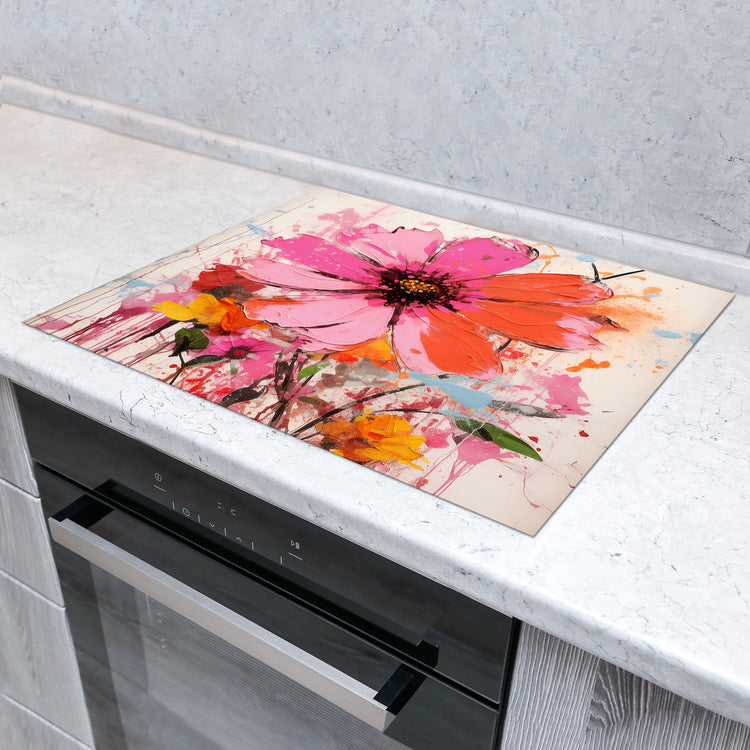 Blumen- & Naturmotive auf Vinyl-Herdabdeckplatten – stilvoller Schutz für Ihr Kochfeld