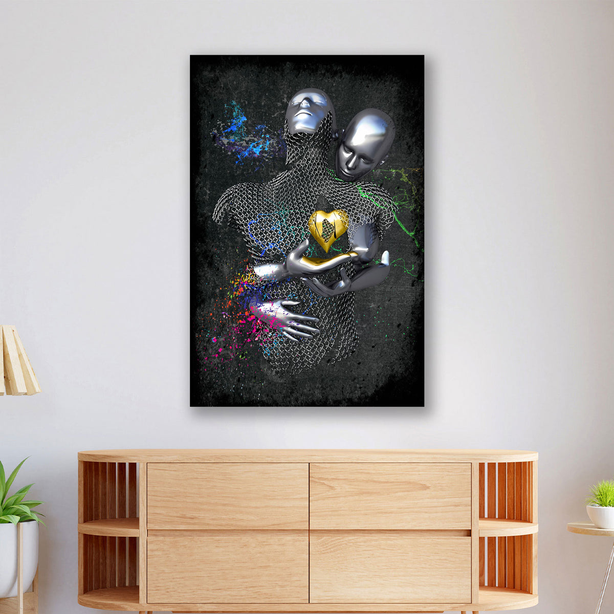 Pop Art 3D Metallfiguren Wandbilder – Dreidimensionale Raumkunst