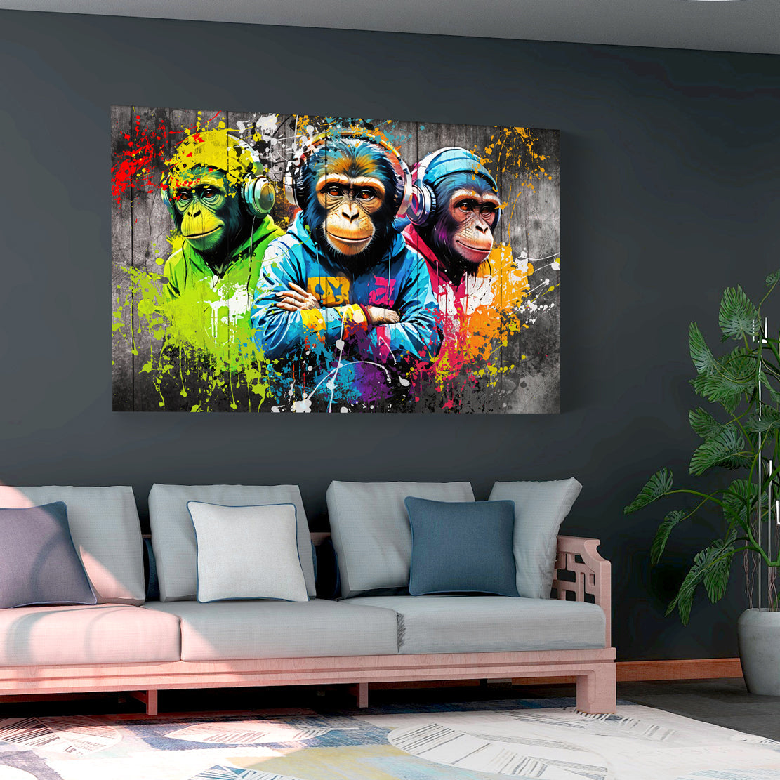 Affen & Gorilla Wandbilder – Wildheit & Intelligenz als Wandkunst