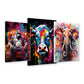 3er-Set Pop Art Tiere – drei Leinwandbilder