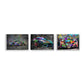 3er-Set Sportwagen Graffiti – drei Leinwandbilder