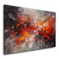 Feurige Energie abstrakte Malerei in Rot und Orange Wandbild 1