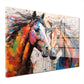 Wandbild 2 Pferde Pop Art Colour Style