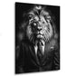 Löwe mit Anzug schwarz weiss Pop Art Wandbild
