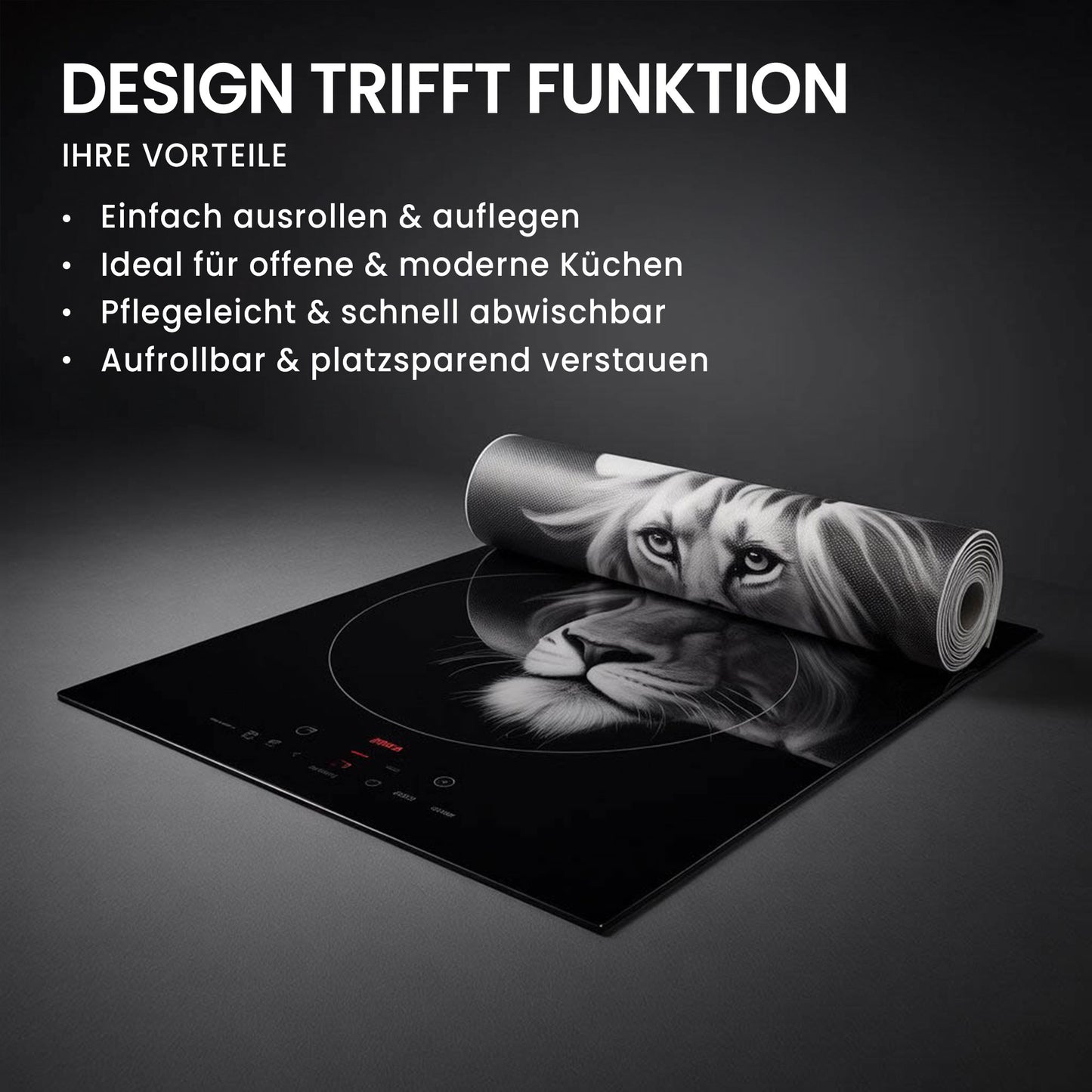 Pop Art Berlin Fernsehturm Vinyl Herdabdeckplatte Induktionsschutz für Ceranfeld & Küche Deko