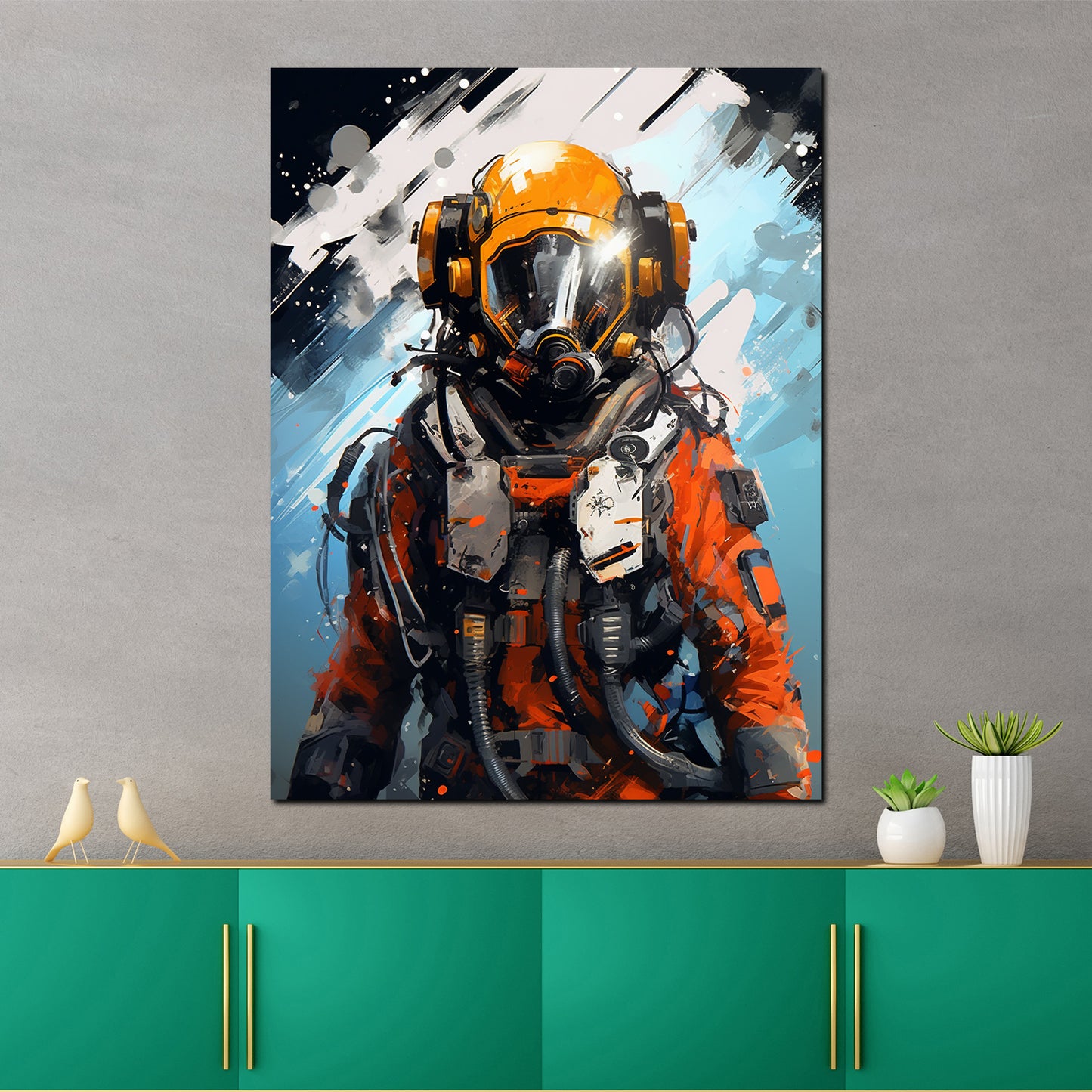 Wandbild Abstrakt, Astronaut Weltraum