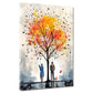 Wandbild Abstrakt herbstlicher Baum Painting Style