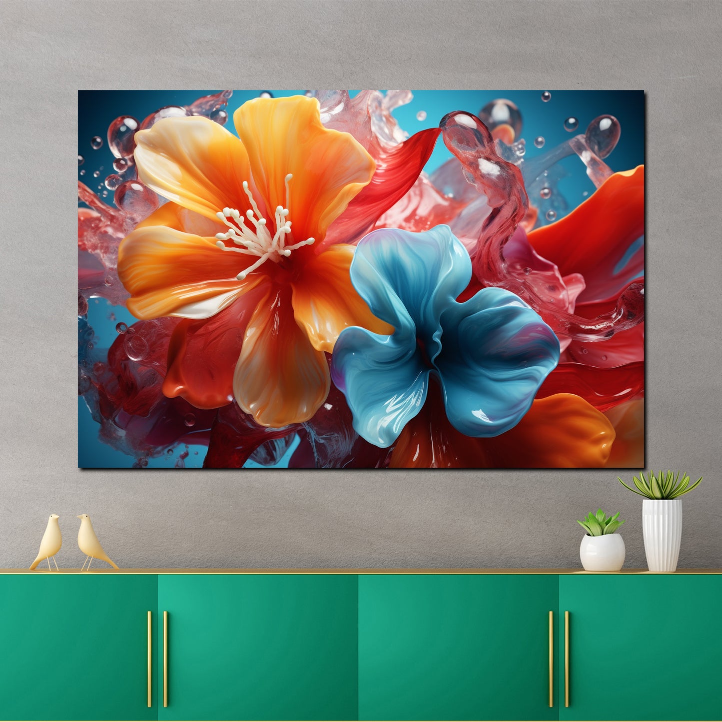 Wandbild Abstrakt wunderschöne Blumen