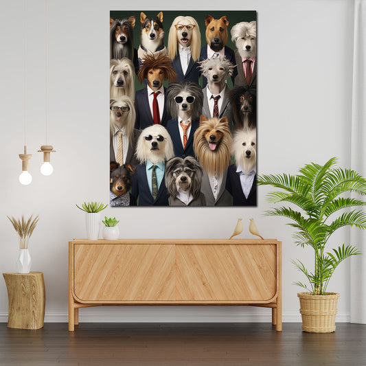 Wandbild All Style Cool Dogs Hunde im Anzug