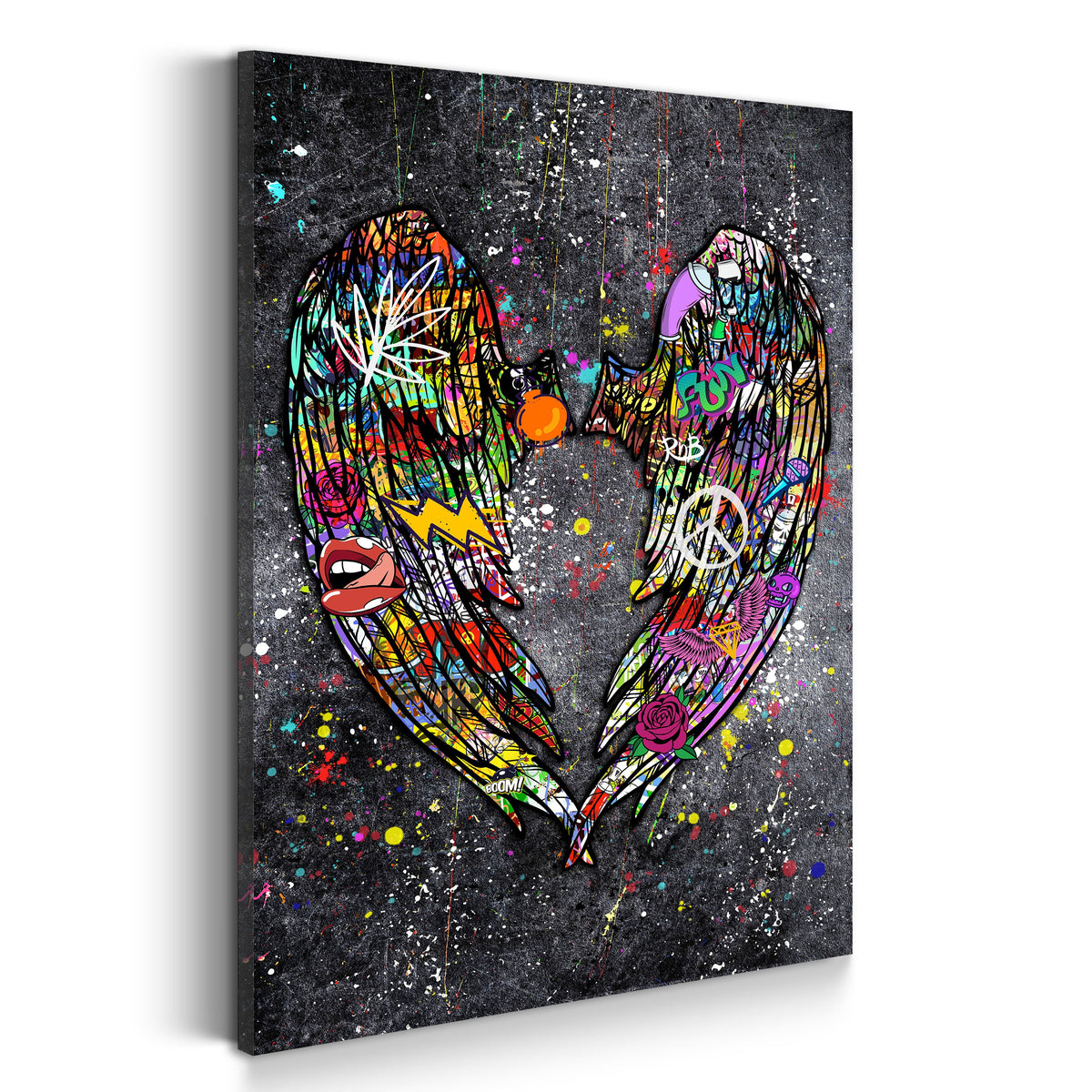 Angel Wings im Graffiti-Stil – Wandbild