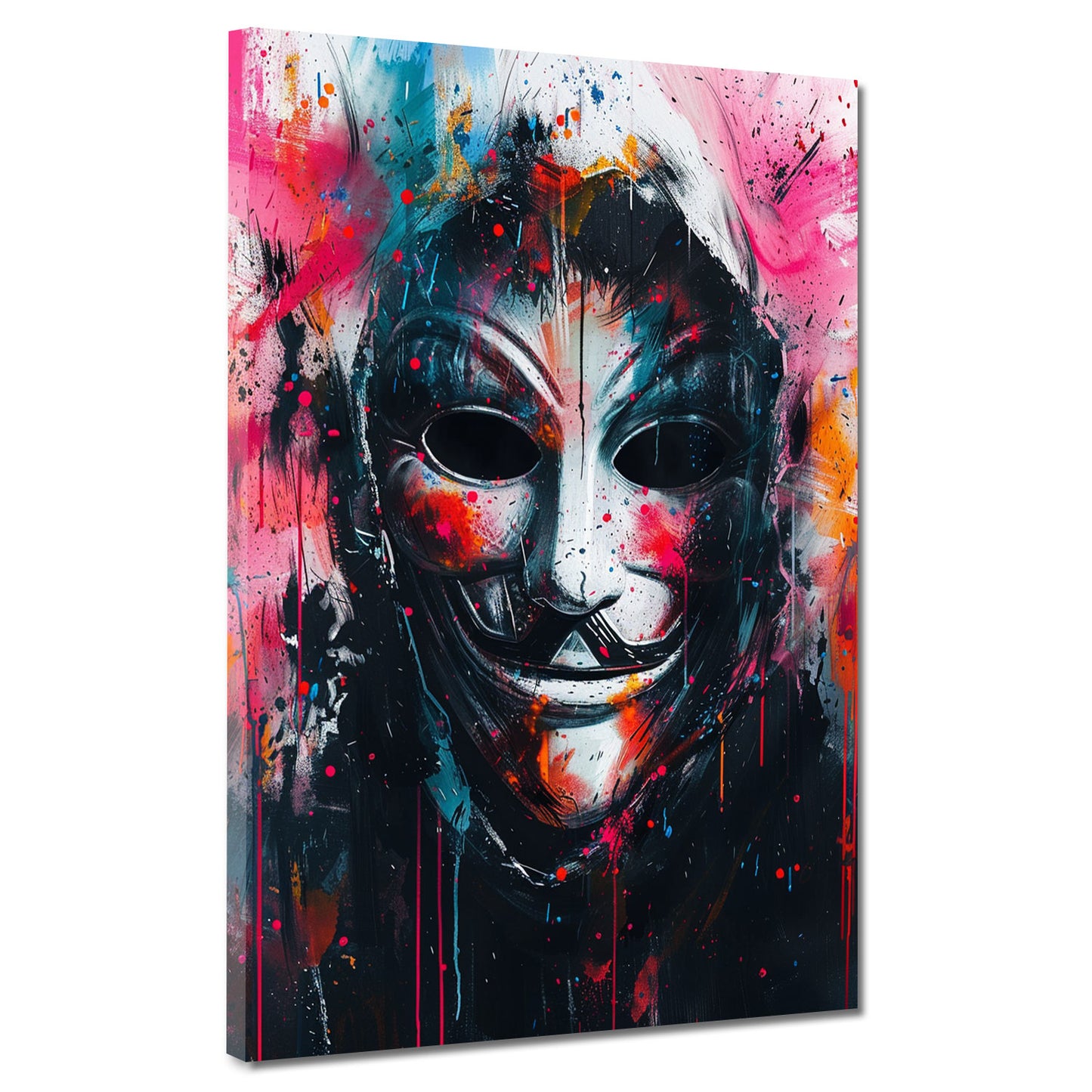 Wandbild Anonymous Maske Street Art modern