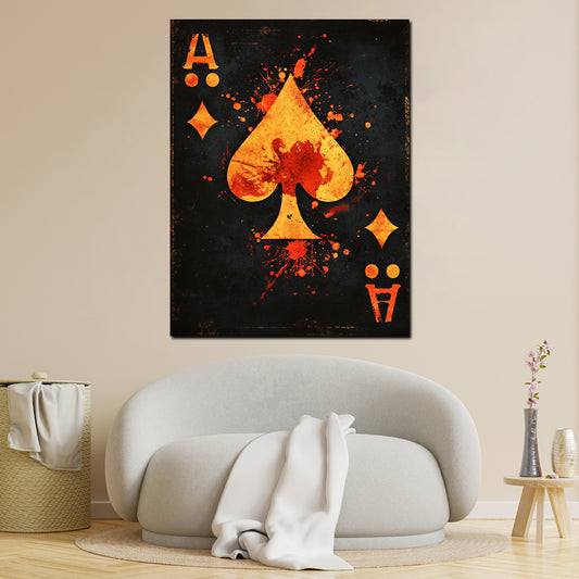 Wandbild Ass Karte Symbol Farbe modern