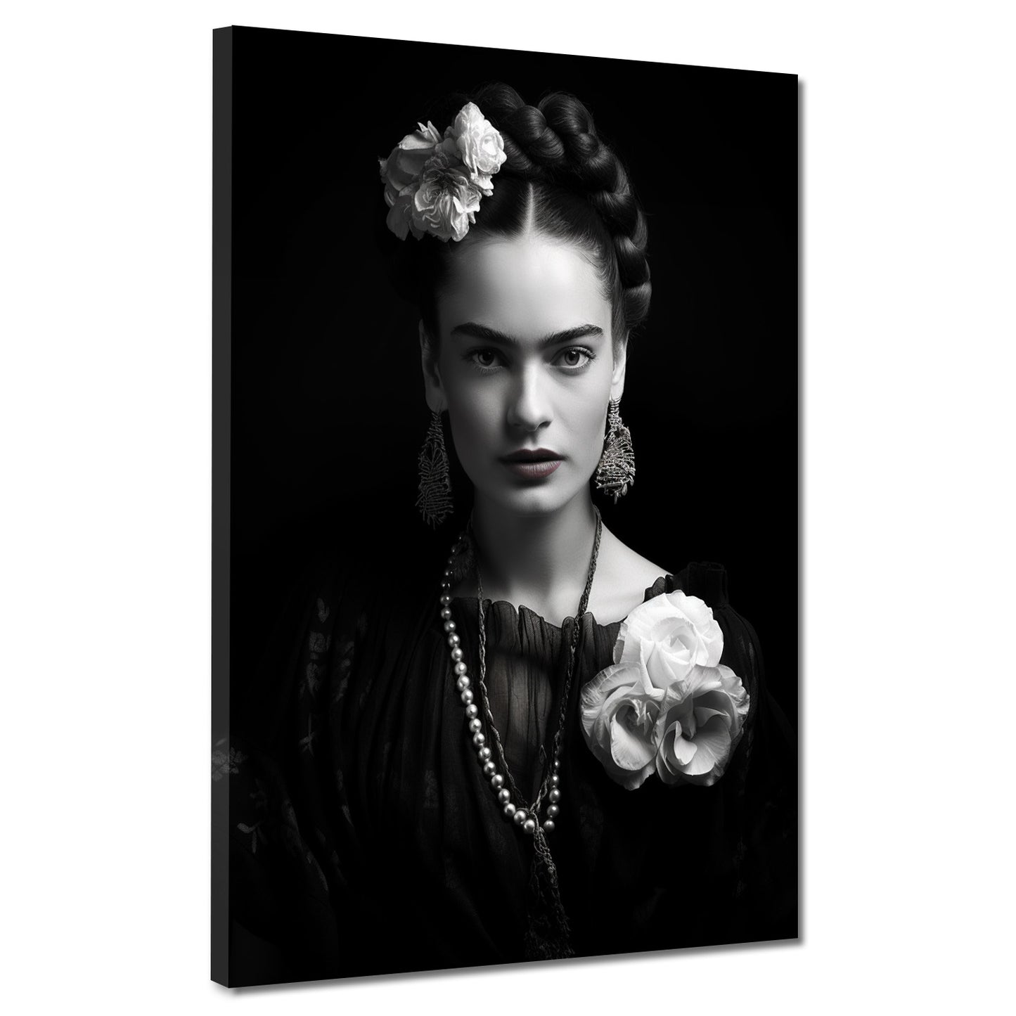 Wandbild Beautiful Frida schwarz weiß