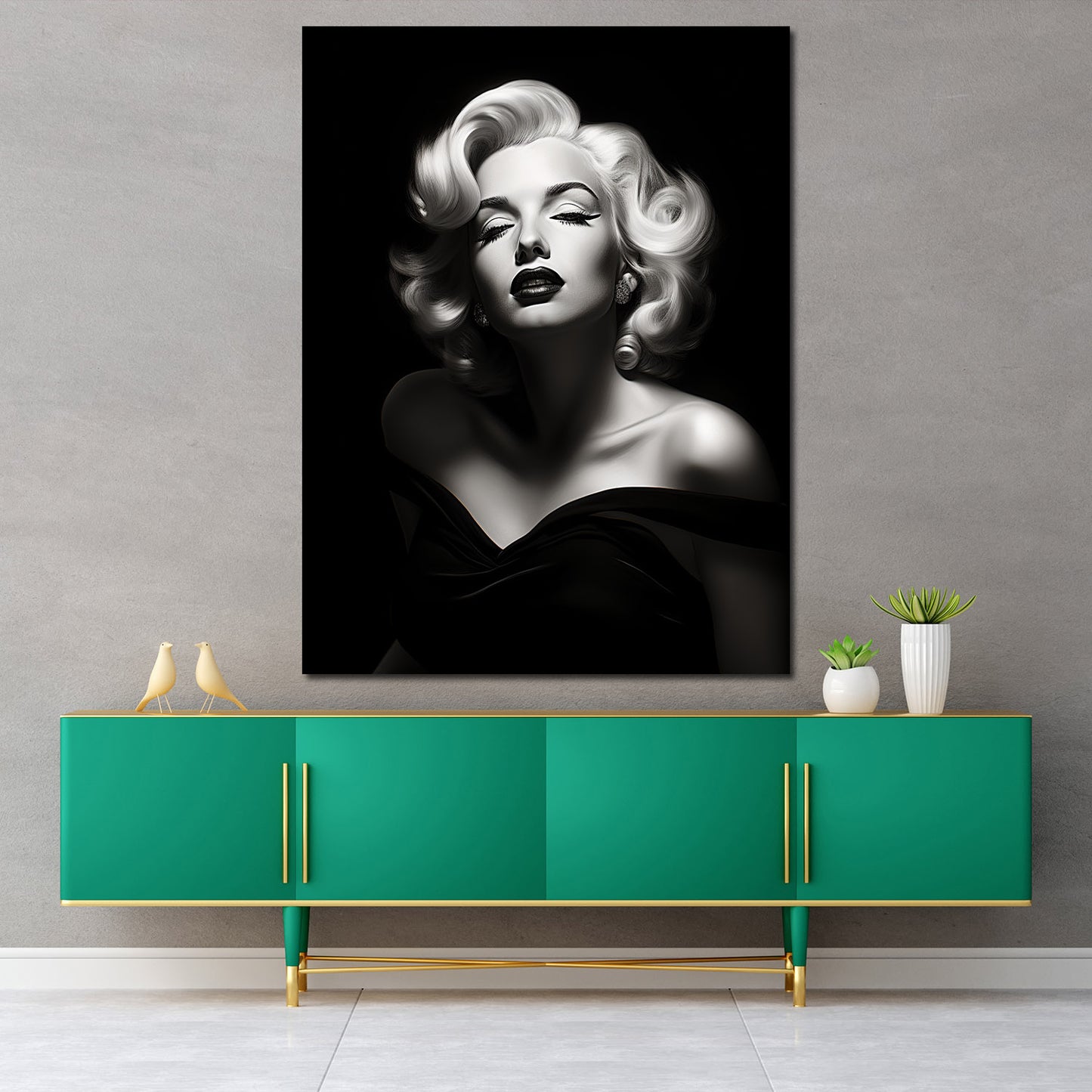 Wandbild Beautiful Marilyn Black Style