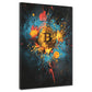 Wandbild Bitcoin Pop Art Krypto Geld Explosion Farben modern