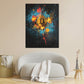 Wandbild Bitcoin Pop Art Krypto Geld Explosion Farben modern