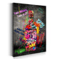 Wandbild Bourbon Whiskyflasche Graffiti Kunst Pop Art Stil