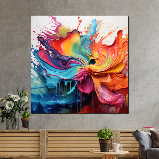 Wandbild Splash abstrakte Wandkunst modern Farbspiel