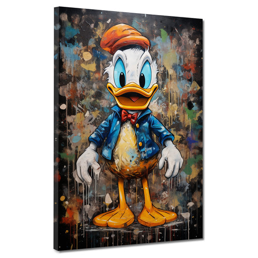 Wandbild Comic Duck abstrakt Pop Art Style