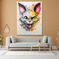 Wandbild Comic Katze Two Faces Pop Art