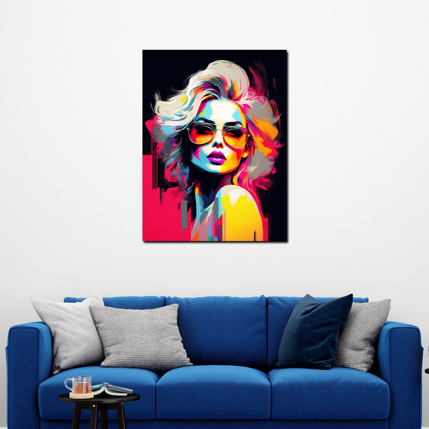 Wandbild Cool Girl Retro Style schöne Frau Pop Art