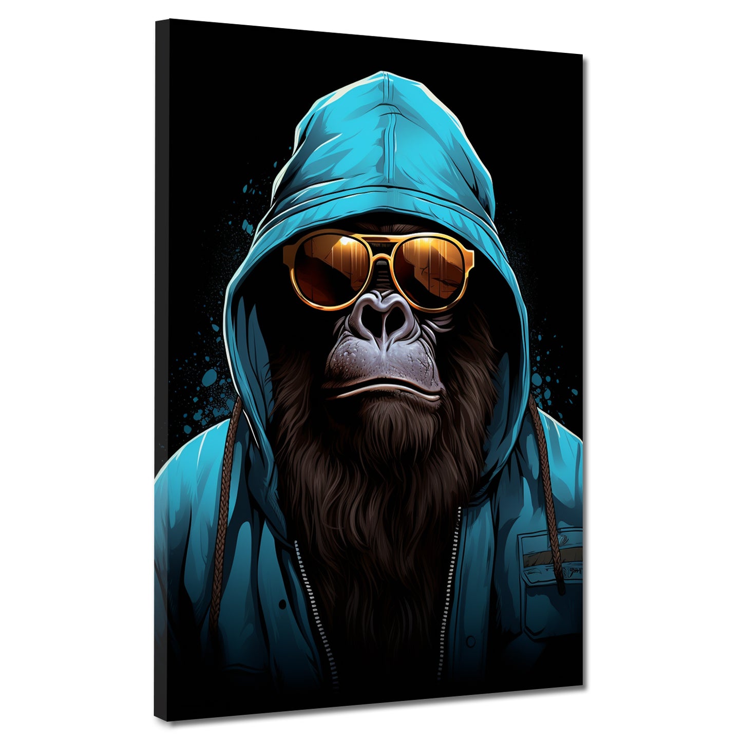 Wandbild Cool Gorilla mit Hoodie