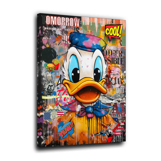 Wandbild Duck Pop Art Style