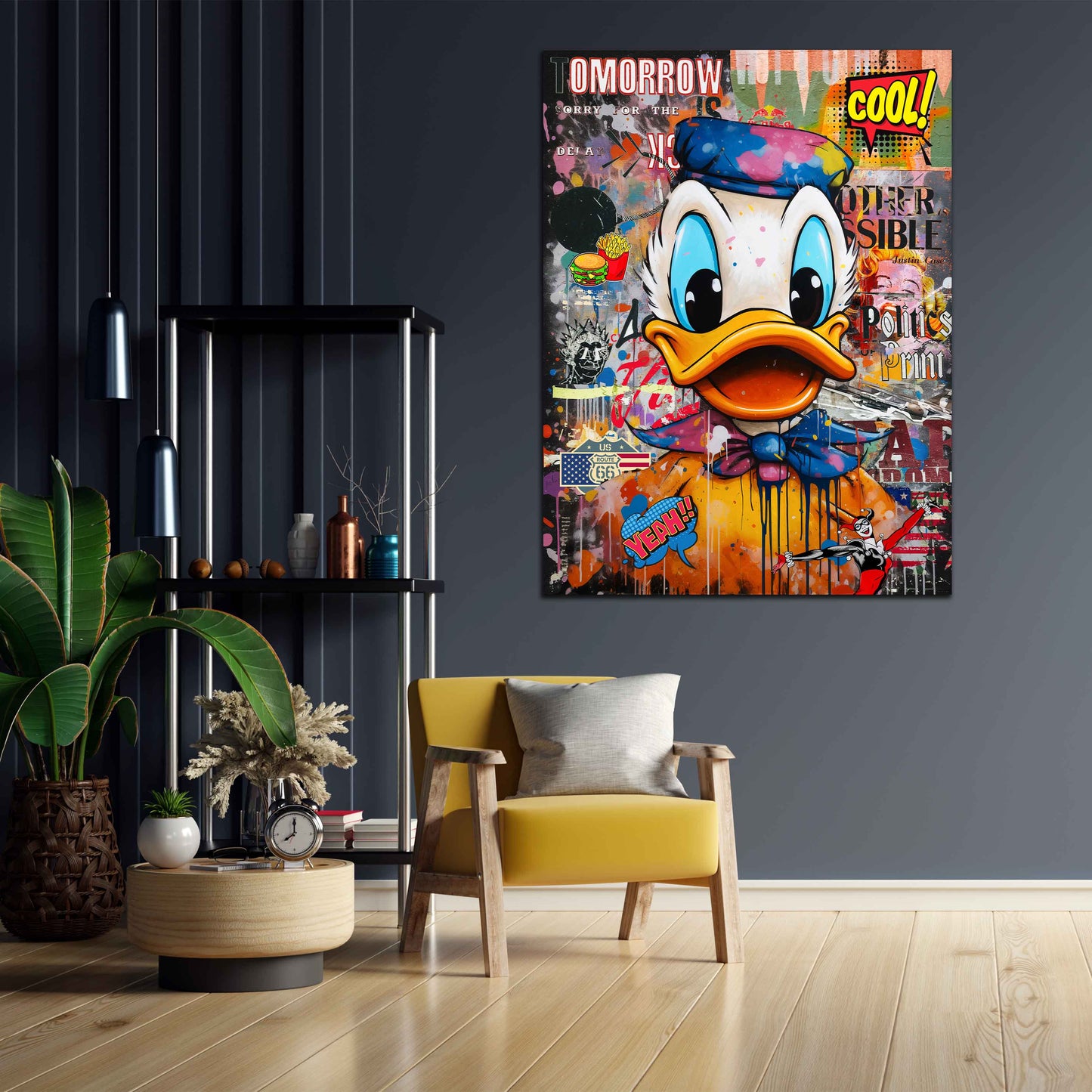 Wandbild Duck Pop Art Style