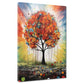 Wandbild Farbefroher Baum leuchten