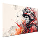 Wandbild Feuerwehrmann red style