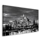 Wandbild Frankfurt Architektur Skyline Abendstimmung Schwarz Weiß