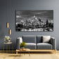 Wandbild Frankfurt Architektur Skyline Abendstimmung Schwarz Weiß