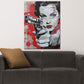 Wandbild Frau Beautiful Girl Gun Red Style