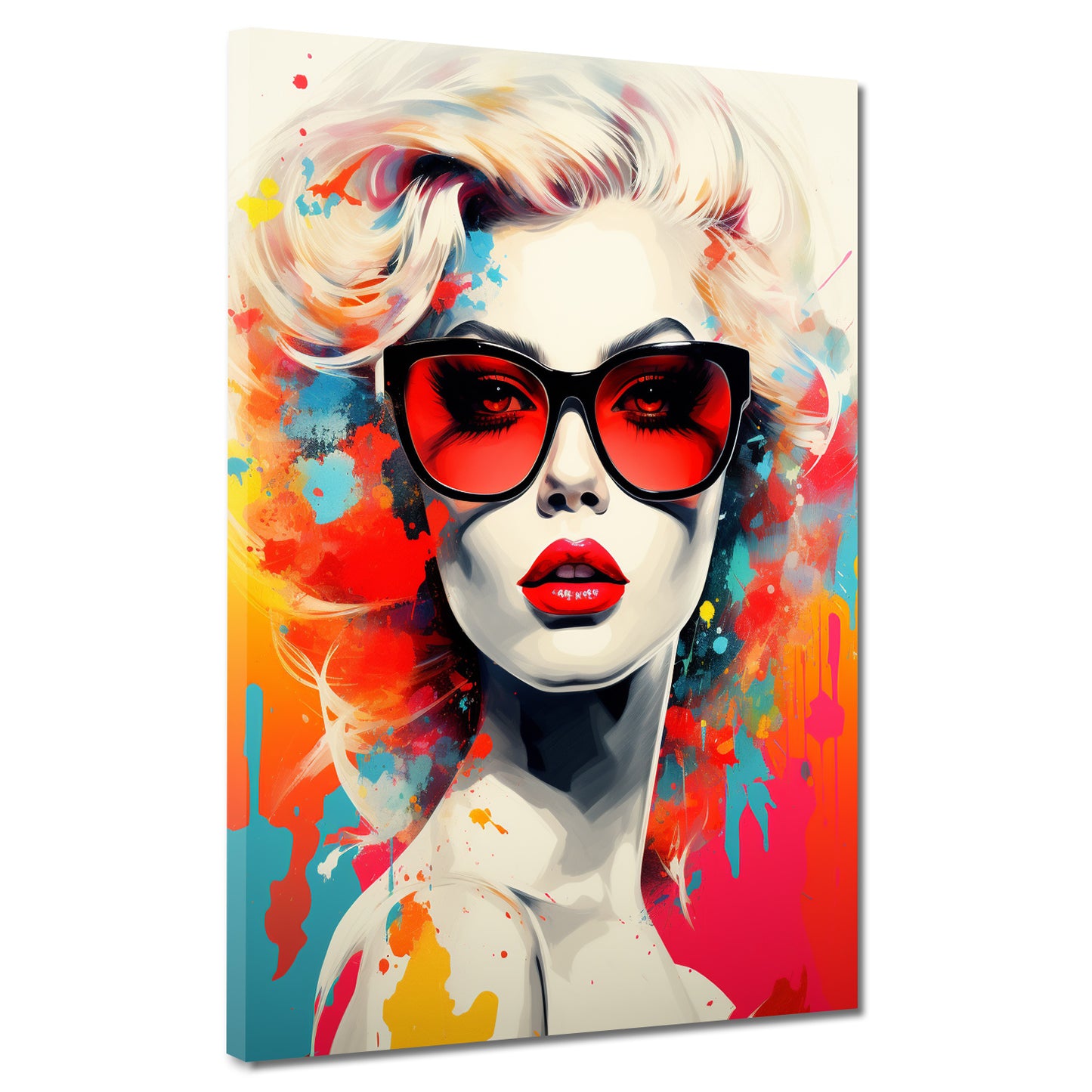 Wandbild Frau Pop Art modern Splash Retro