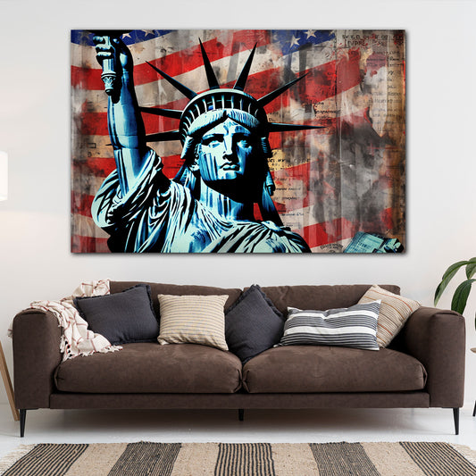 Wandbild Freiheitsstatue Pop Art USA