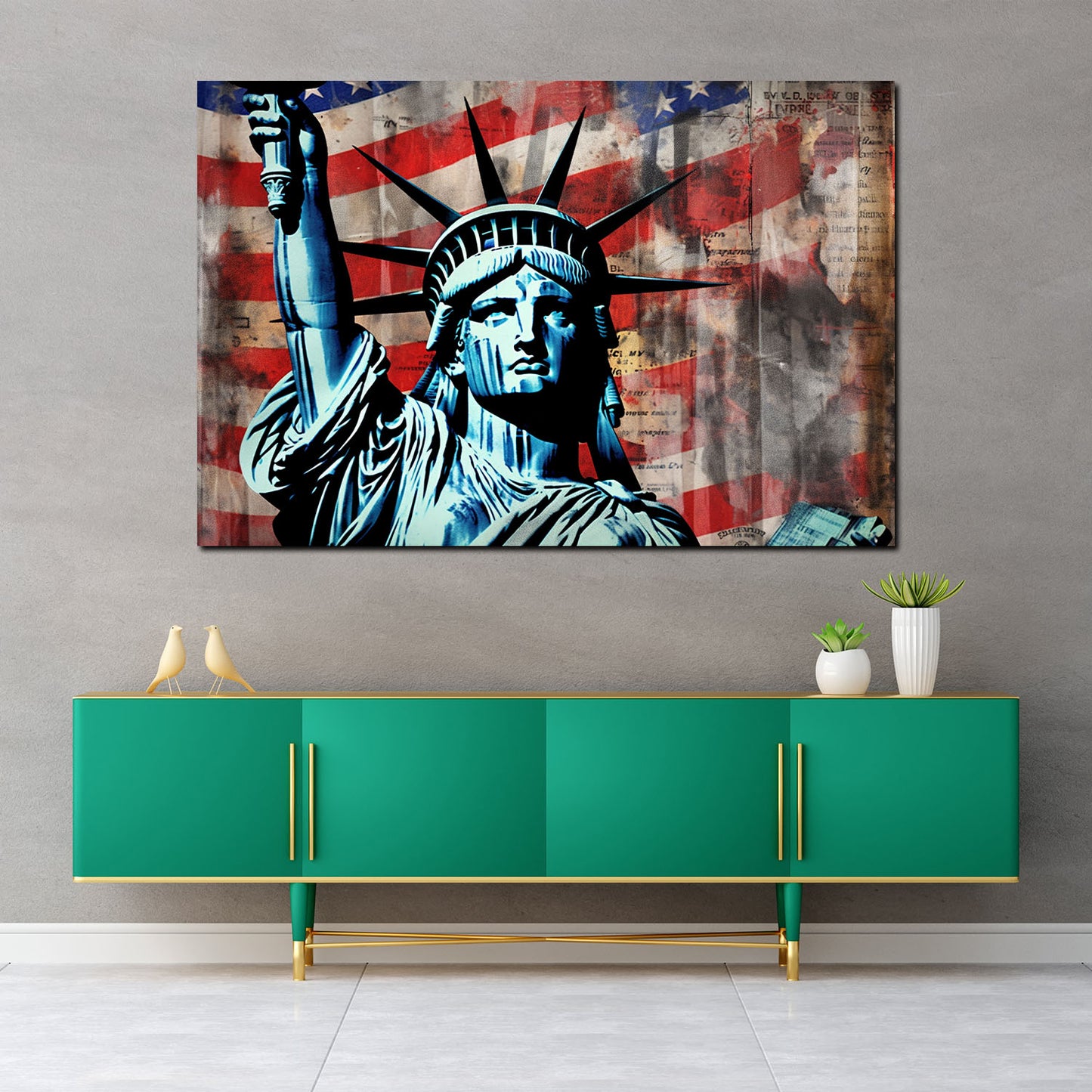 Wandbild Freiheitsstatue Pop Art USA